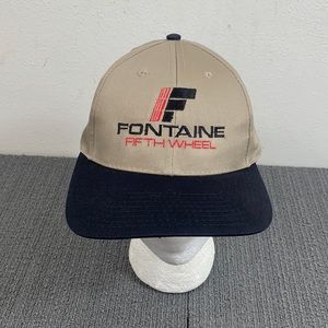 Fontaine Fifth Wheel Snapback Hat Mens OSFA Adjustable Beige Black Baseball Cap